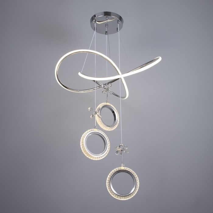 Светильник с ПДУ Светильник с ПДУ "Лаурен" LED 130Вт 3000-6000К серебро 53х53х100 см