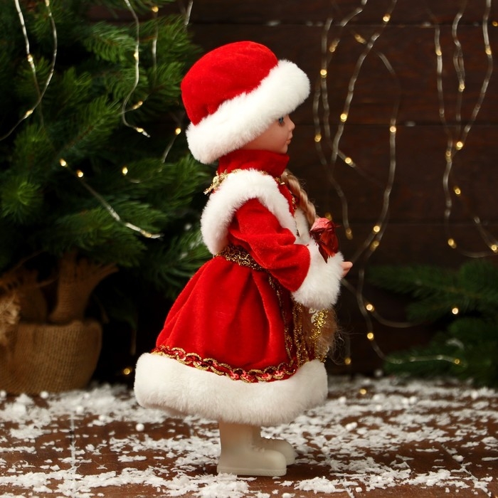 Снегурочка Снегурочка "В пышной шубке" 14х30 см, красный