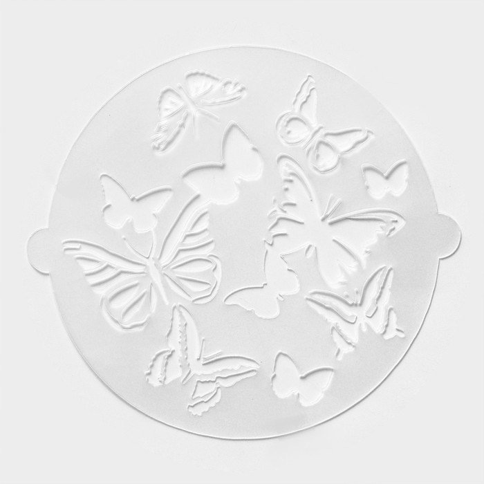 Набор кондитерских трафаретов для украшения выпечки «Букет», 8 шт: 2 шт d=20 см, 6 шт d=8 см