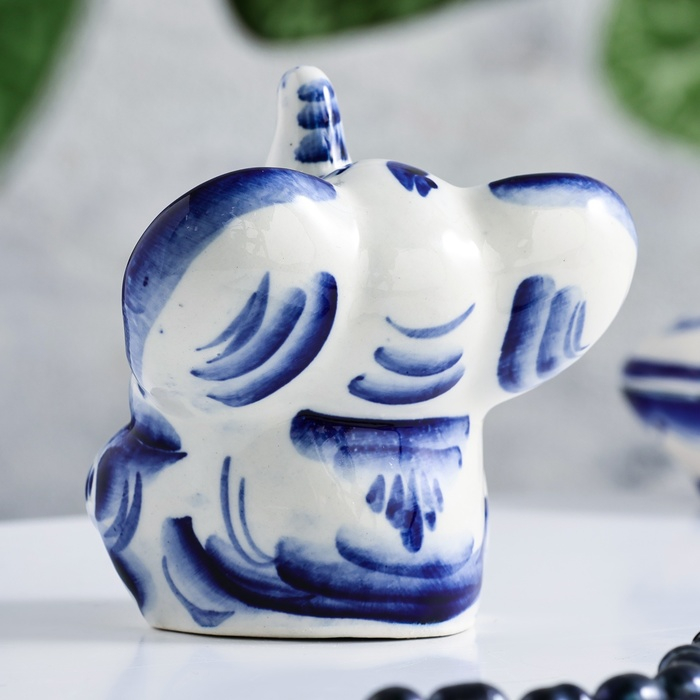 Сувенир «Слон Чайник», 9 см, гжель
