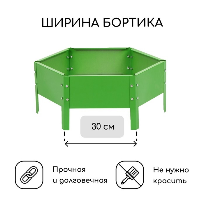 Клумба оцинкованная, d = 60 см, h = 15 см, ярко-зелёная, Greengo Клумба оцинкованная, d = 60 см, h = 15 см, ярко-зелёная, Greengo