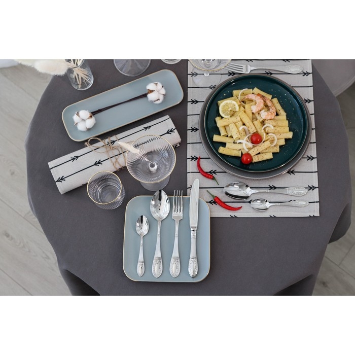 Вилка столовая «Беркли», h=20,6 см, толщина 3 мм, цвет серебряный