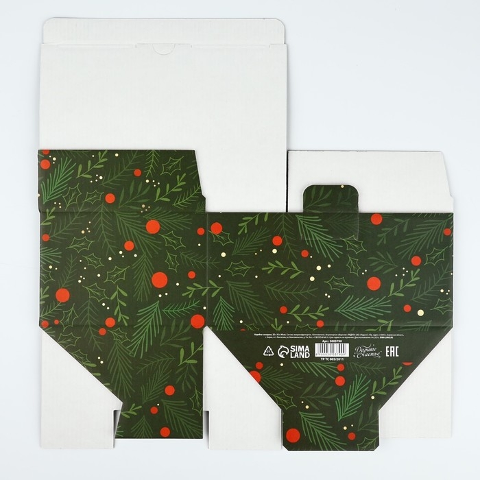 Коробка подарочная новогодняя складная «С новым годом», 22 х 15 х 10 см, Новый год