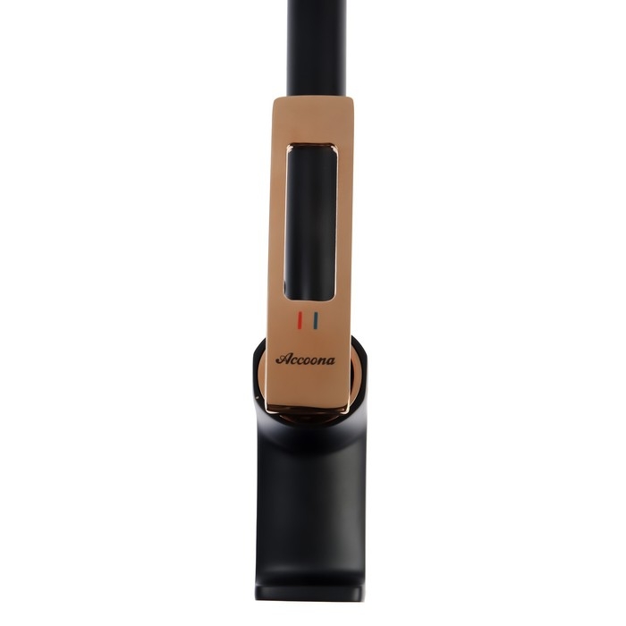 Смеситель для кухни Accoona A45127FW, однорычажный, длина излива 202 мм, черный Смеситель для кухни Accoona A45127FW, однорычажный, длина излива 202 мм, черный