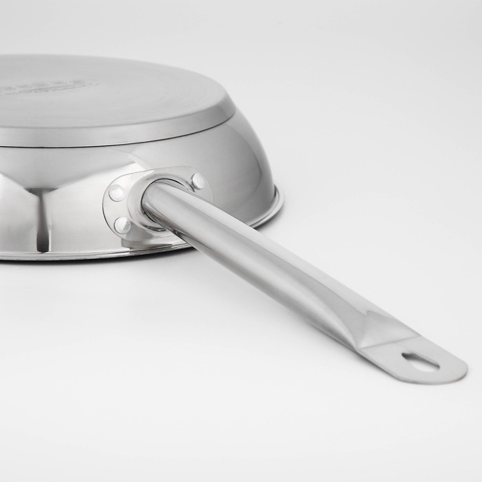 Сковорода «Общепит», d=26 см, толщина корпуса 0,6 мм, дно 3,5 мм, с теплораспределительным слоем, индукция Сковорода «Общепит», d=26 см, толщина корпуса 0,6 мм, дно 3,5 мм, с теплораспределительным слоем, индукция