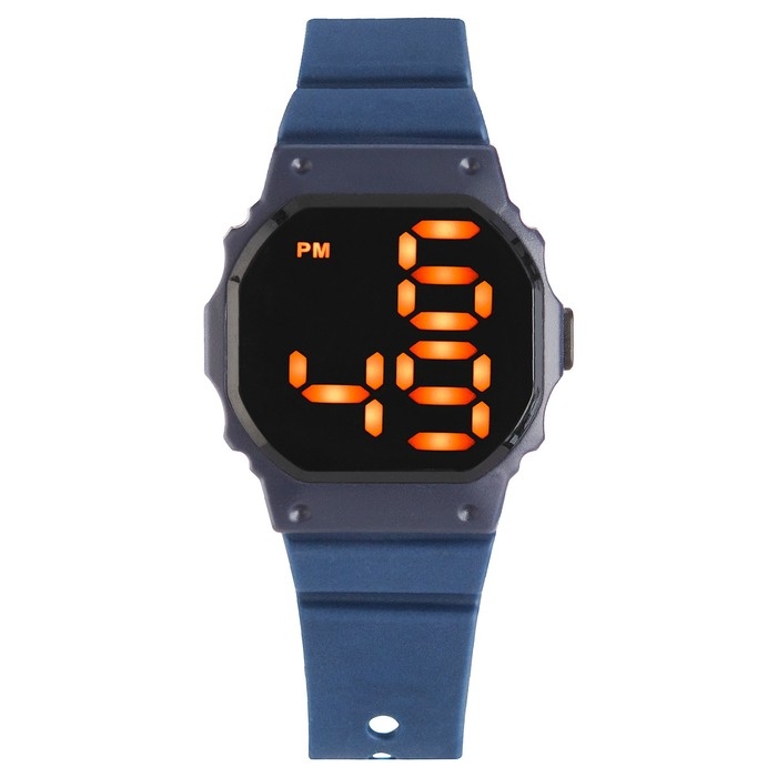 Часы наручные электронные с силиконовым ремешком, влагозащищенные Часы наручные электронные с силиконовым ремешком, влагозащищенные