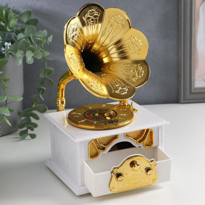 Шкатулка музыкальная Шкатулка музыкальная "Патефон золотистый" 23х12,5х10,5 см