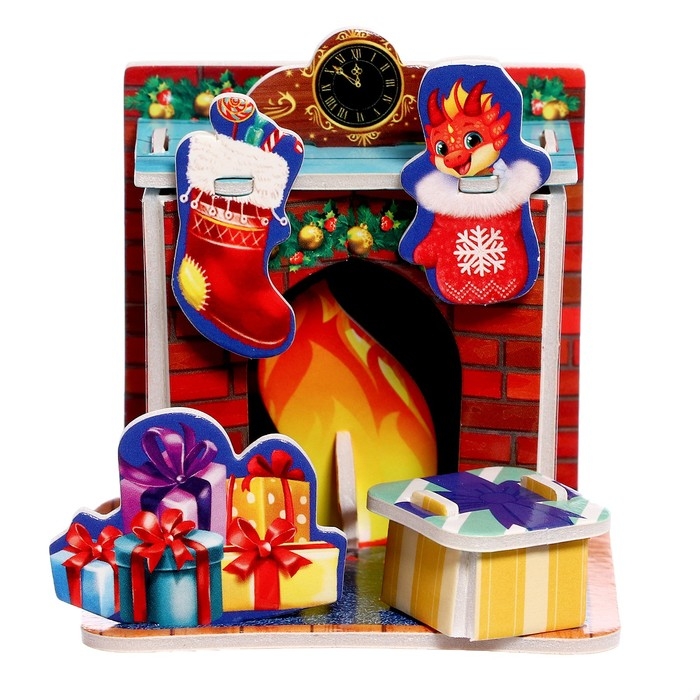 Конструктор фигурки»Камин», 3Д Конструктор фигурки»Камин», 3Д