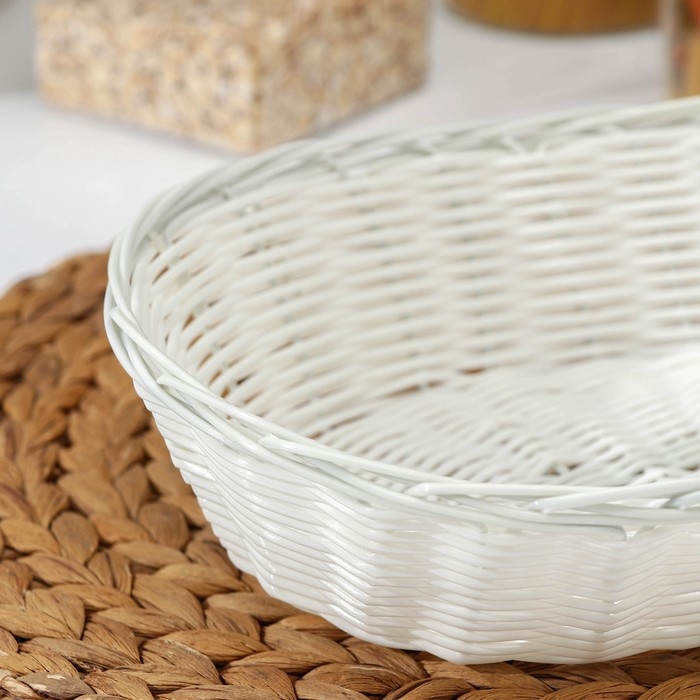 Корзинка для подачи Доляна «Молоко», 27×22×6 см, цвет белый Корзинка для подачи Доляна «Молоко», 27×22×6 см, цвет белый