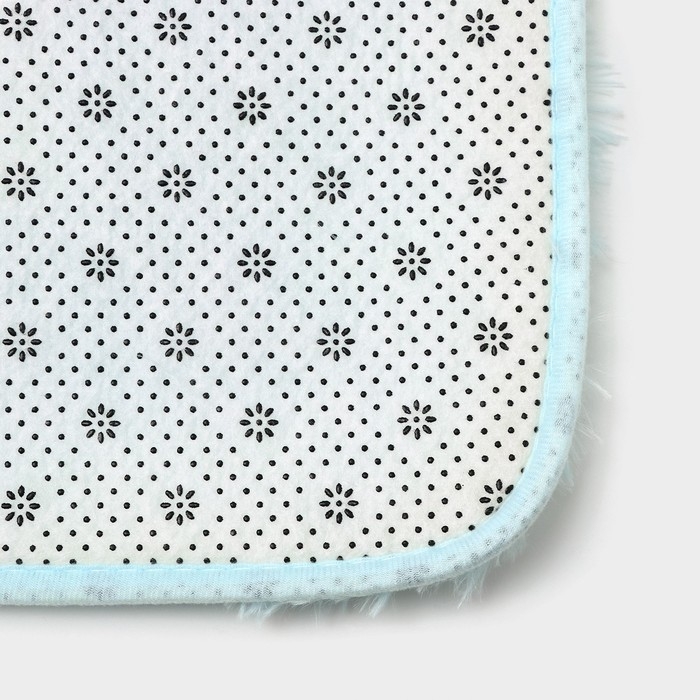 Коврик для дома Доляна «Пушистик», 40×60 см, цвет сине-голубой Коврик для дома Доляна «Пушистик», 40×60 см, цвет сине-голубой