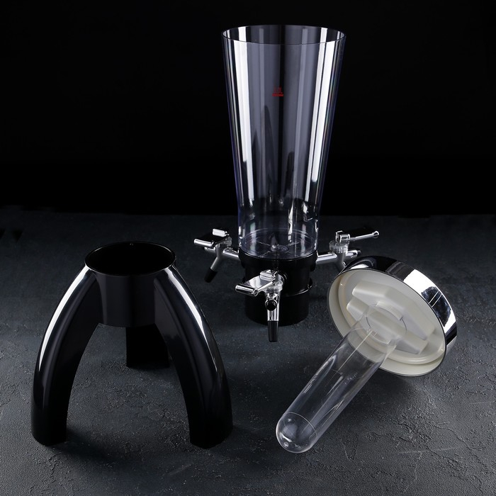 Башня пивная «Ракета», 3 л, 3 крана, цвет чёрный Башня пивная «Ракета», 3 л, 3 крана, цвет чёрный