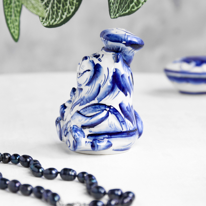 Сувенир «Кот повар», 5 см, гжель Сувенир «Кот повар», 5 см, гжель