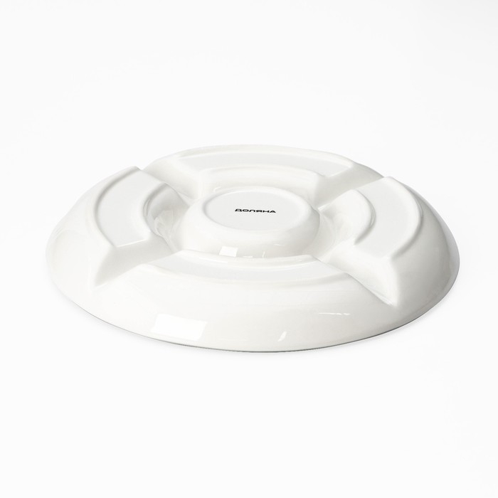 Менажница 5 ячеек Доляна «Хюгге», d=25,5 см, цвет белый