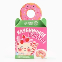 Печенье пончик «Клубничный взрыв» с клубникой, 40 г.