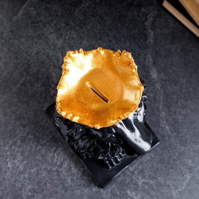 Копилка Копилка "Лев с короной" черный, с золотом, 35см