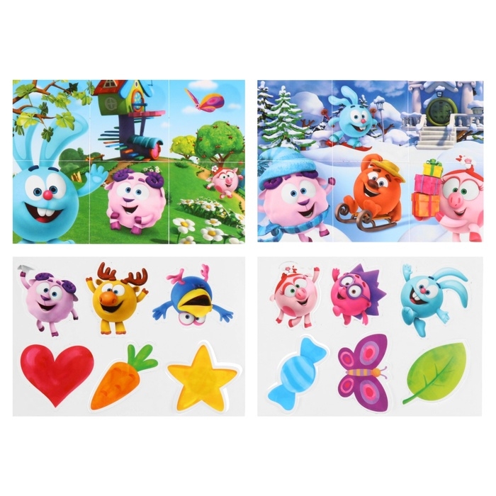 Игра развивающая на липучках Игра развивающая на липучках "Изучаем веремена года", Смешарики