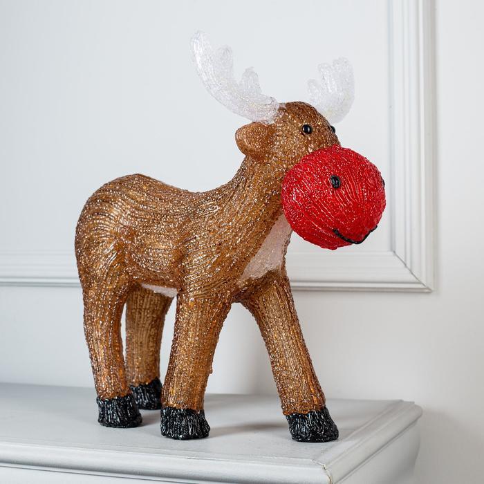 Светодиодная фигура «Мультяшный олень» 45 × 40 × 25 см, акрил, 50 LED, 220 В, свечение белое Светодиодная фигура «Мультяшный олень» 45 × 40 × 25 см, акрил, 50 LED, 220 В, свечение белое