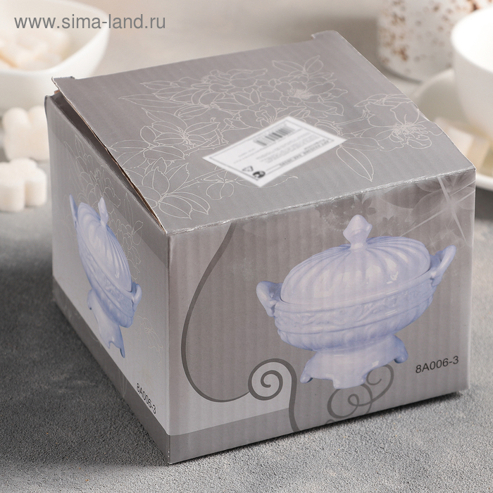 Конфетница керамическая «Винтаж», 300 мл, цвет белый