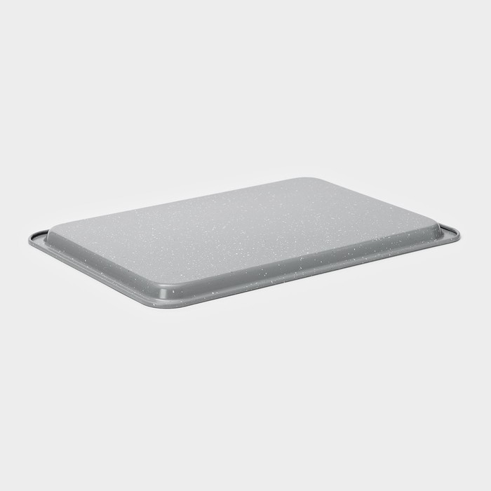 Противень Доляна «Мрамор. Прямоугольник», 38,5×27,5×2 см, антипригарное покрытие, цвет серый Противень Доляна «Мрамор. Прямоугольник», 38,5×27,5×2 см, антипригарное покрытие, цвет серый