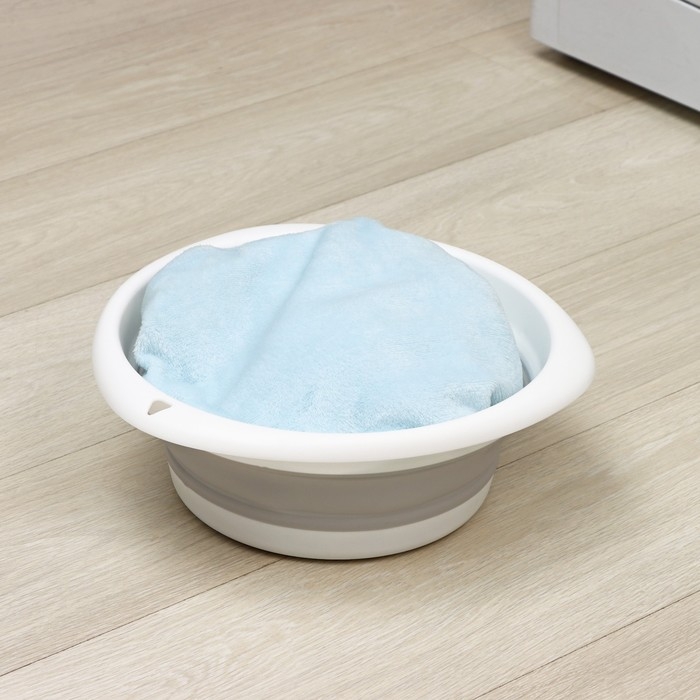 Таз складной «Флекс», 5.5 л, 32.5×33×4,.5 см, цвет смоки Таз складной «Флекс», 5.5 л, 32.5×33×4,.5 см, цвет смоки