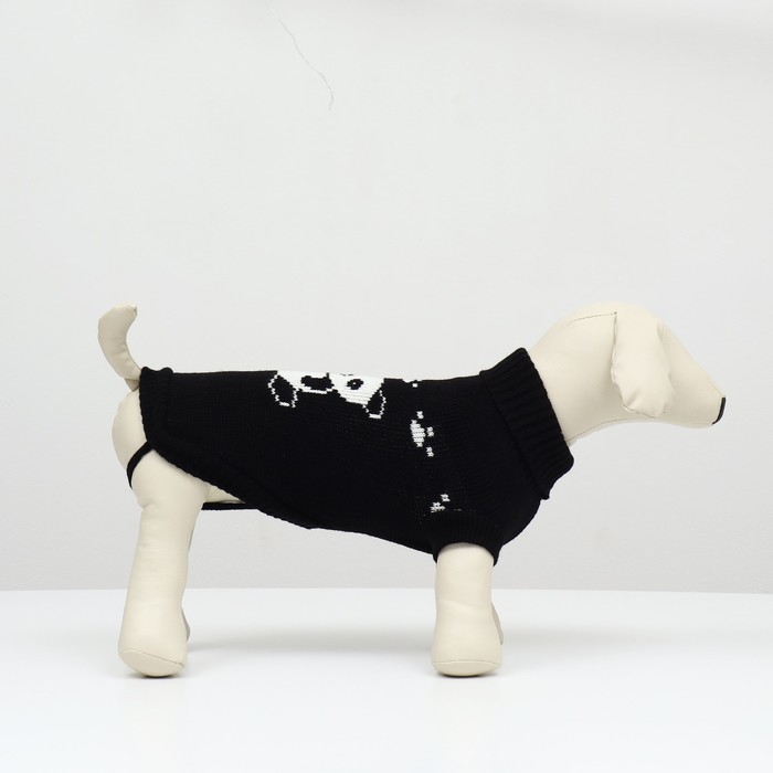 Свитер  Свитер "Мишка", S (ДС 23, ОШ 23, ОГ 26-45 см), чёрный