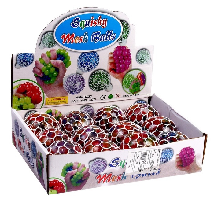 Мялка в сетке, 6 см, с гидрогелем, цвета МИКС Мялка в сетке, 6 см, с гидрогелем, цвета МИКС