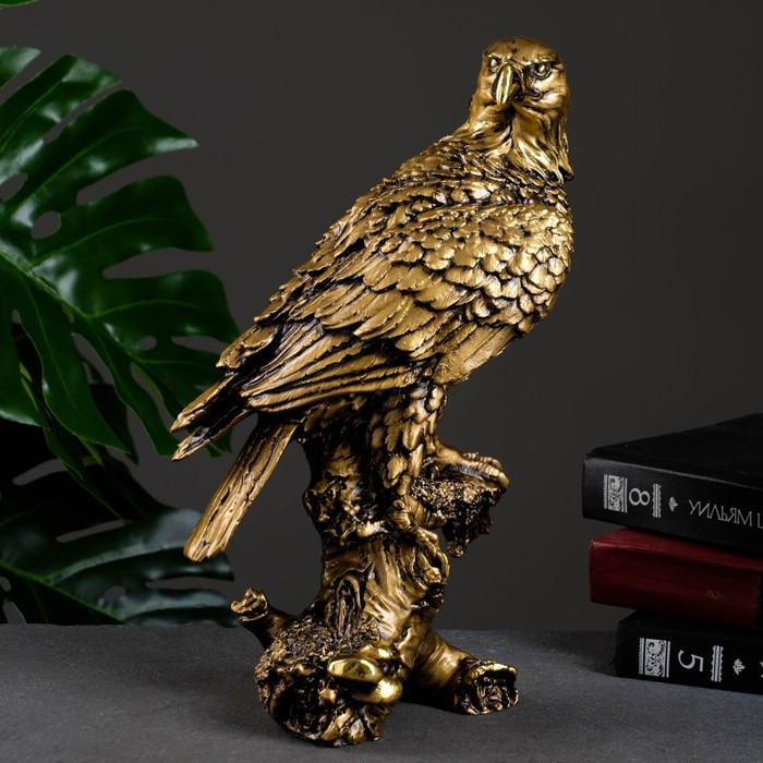 Фигура Фигура "Орел на коряге" золото, 32см