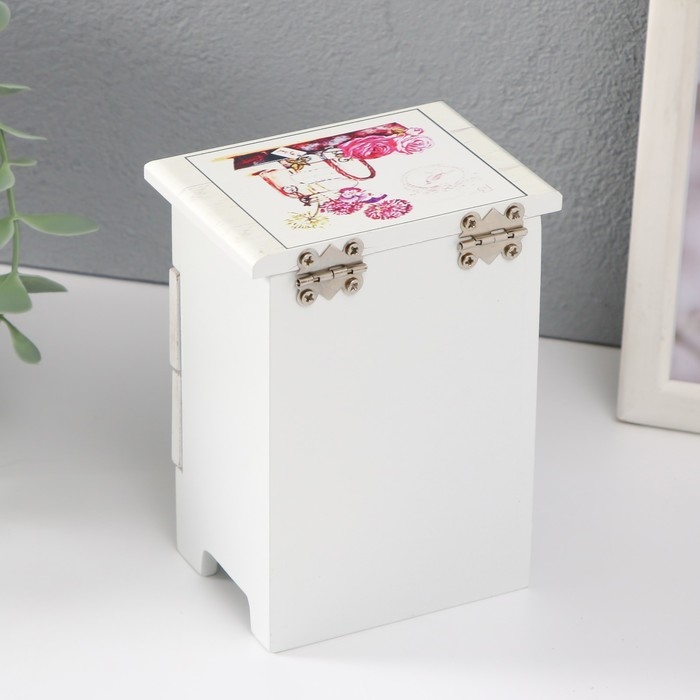 Шкатулка дерево 3 ящика  Шкатулка дерево 3 ящика "Цветочная композиция" 6,5х9х12 см