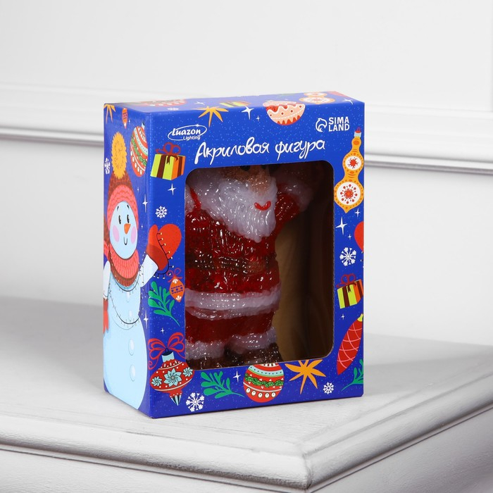 Светодиодная фигура «Дед Мороз» 7 × 20 × 7 см, акрил, 15 LED, батарейки ААх2 (не в комплекте), свечение белое Светодиодная фигура «Дед Мороз» 7 × 20 × 7 см, акрил, 15 LED, батарейки ААх2 (не в комплекте), свечение белое