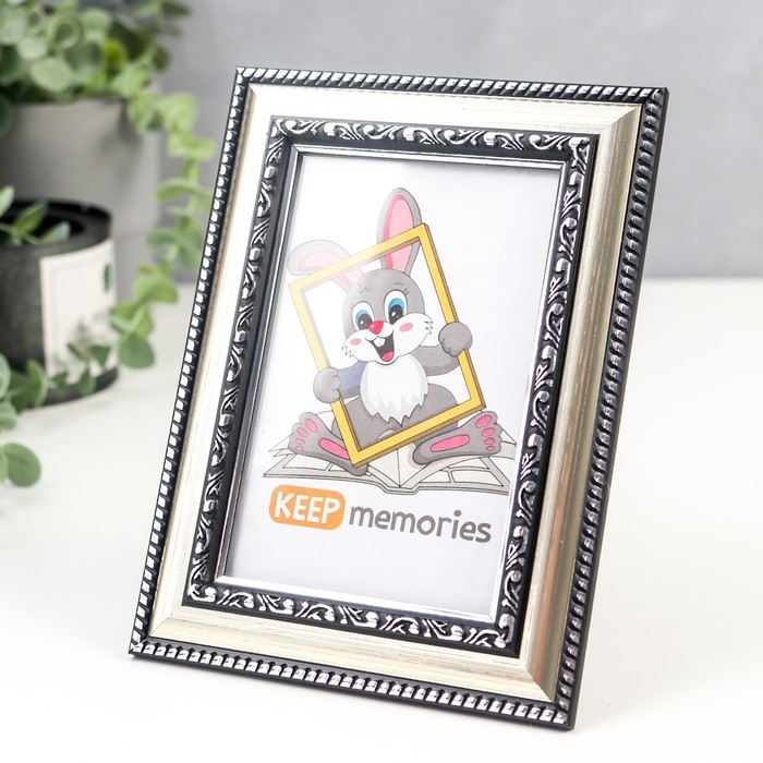 Фоторамка пластик 10х15 см серебро (790) Фоторамка пластик 10х15 см серебро (790)