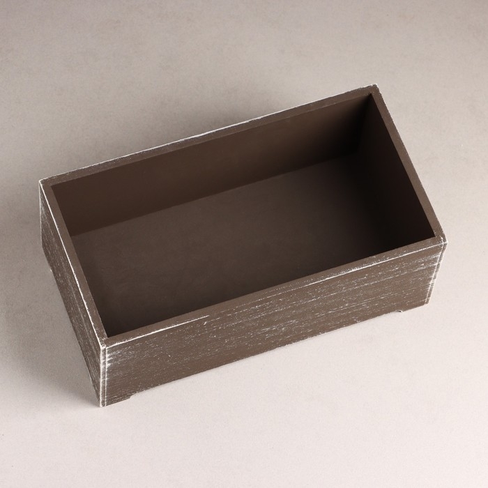 Кашпо деревянное  Кашпо деревянное "Прованс" 23х12,5х9 см Коричневый