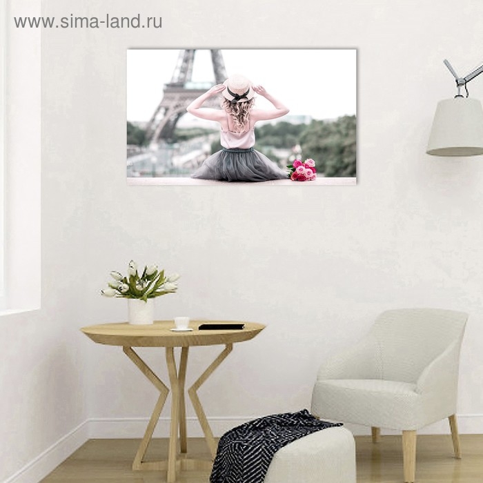 Картина на холсте Картина на холсте "Девочка в шляпке" 60*100 см