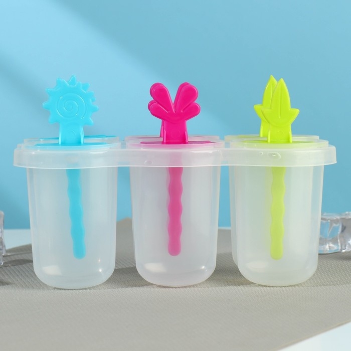 Форма для мороженого «Сказка», 6 ячеек, цвет прозрачный Форма для мороженого «Сказка», 6 ячеек, цвет прозрачный