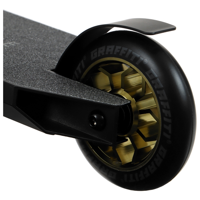 Самокат трюковой GRAFFITI Advanced 24, колёса PU 100 мм, SCS компрессия, ABEC 9 Chrome, цвет чёрный Самокат трюковой GRAFFITI Advanced 24, колёса PU 100 мм, SCS компрессия, ABEC 9 Chrome, цвет чёрный
