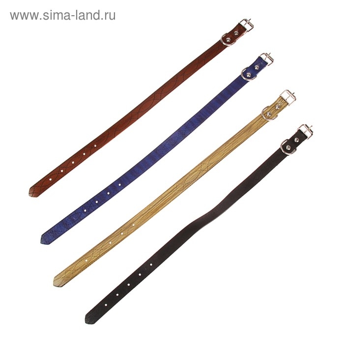 Ошейник с основой из термопластичной резины, тисненый, 48 х 2 см, микс цветов Ошейник с основой из термопластичной резины, тисненый, 48 х 2 см, микс цветов