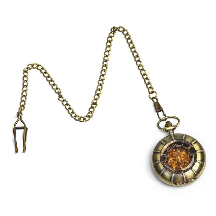 Часы карманные механические Часы карманные механические "Скелетон", d циферблата-4 см, 5.5 х 4.5 см