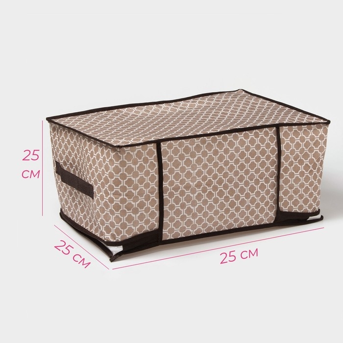 Кофр для хранения вещей Доляна «Браун», 45×30×20 см, цвет коричневый Кофр для хранения вещей Доляна «Браун», 45×30×20 см, цвет коричневый