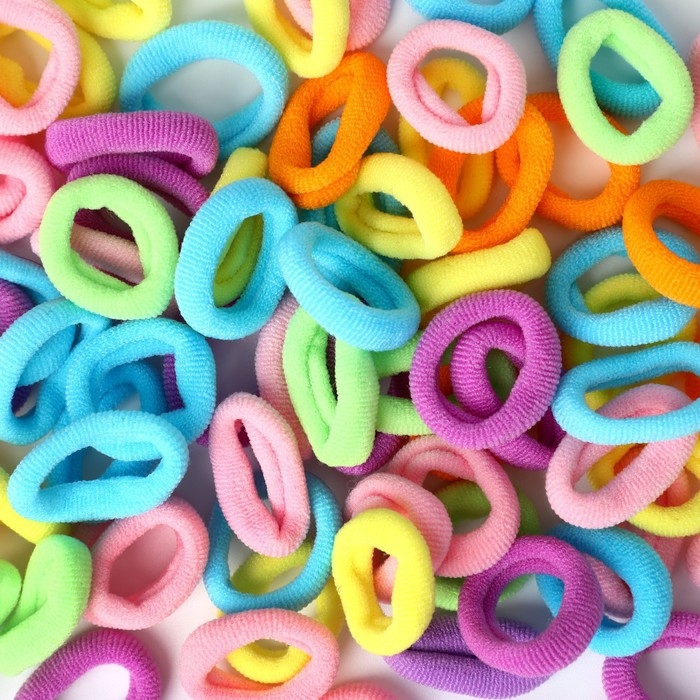 Резинки для волос «Самой нежной» набор, диаметр 2 см, 100 шт. Резинки для волос «Самой нежной» набор, диаметр 2 см, 100 шт.