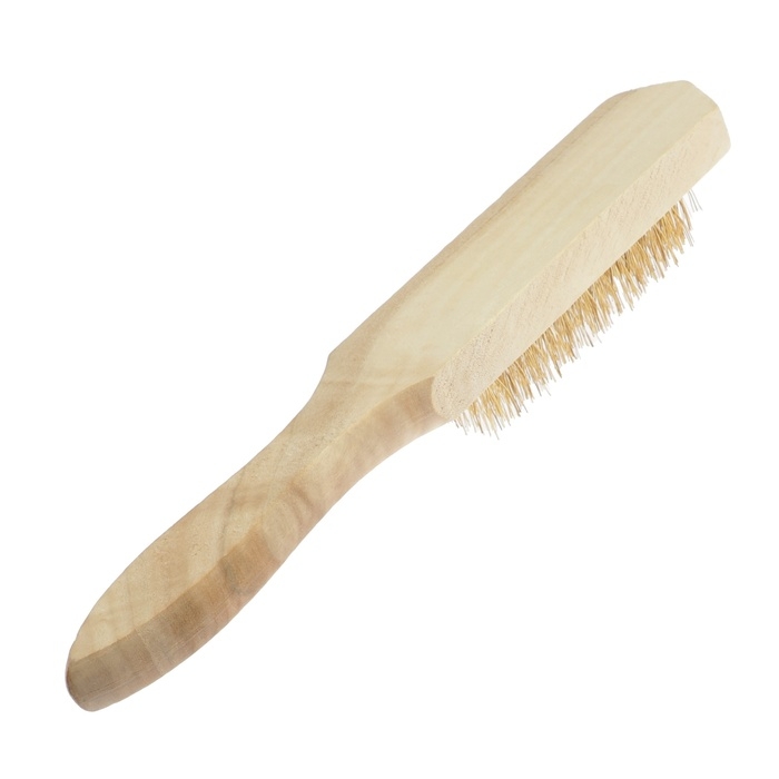 Щетка металлическая ручная ЛОМ, деревянная рукоятка, 5-рядная Щетка металлическая ручная ЛОМ, деревянная рукоятка, 5-рядная