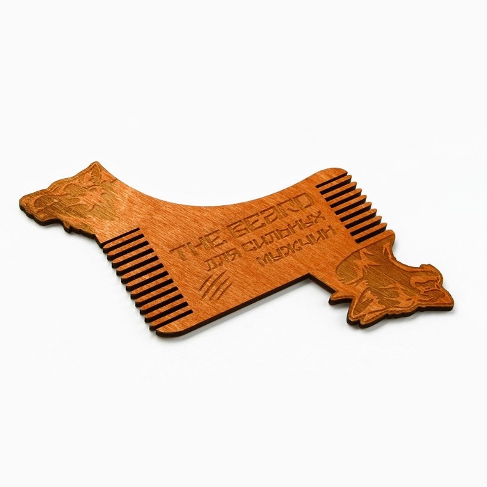 Расческа для бороды в конверте «Для сильных мужчин» 11 х 10,4см Расческа для бороды в конверте «Для сильных мужчин» 11 х 10,4см