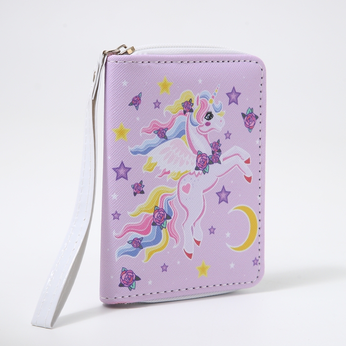 Кошелёк детский на молнии «Выбражулька», цвет сиреневый