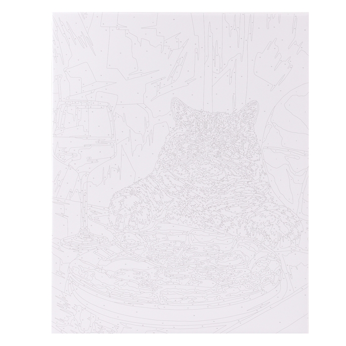 Картина по номерам на холсте с подрамником «Котик за ужином», 40 х 50 см