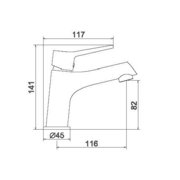 Смеситель для раковины Accoona A90300, однорычажный, латунь, хром Смеситель для раковины Accoona A90300, однорычажный, латунь, хром