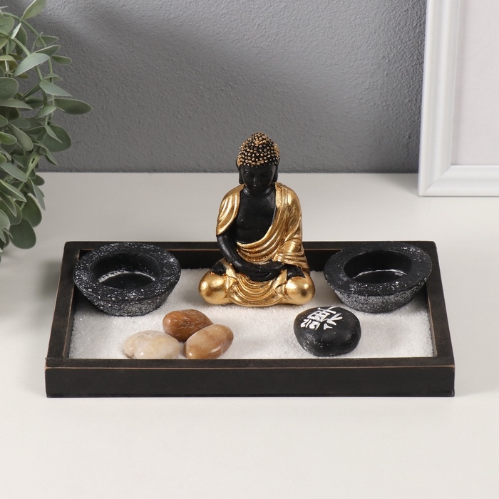 Сад Дзен  Сад Дзен "Будда в золотой тоге" песок 22х13х10,2 см