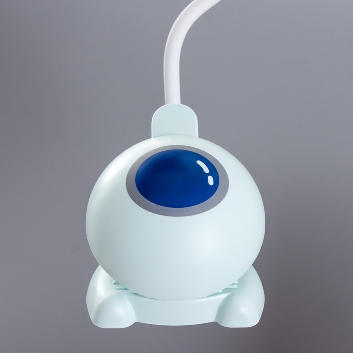Настольная лампа "Робот" LED 5Вт USB АКБ лазурный 11,8х7,8х31 см RISALUX