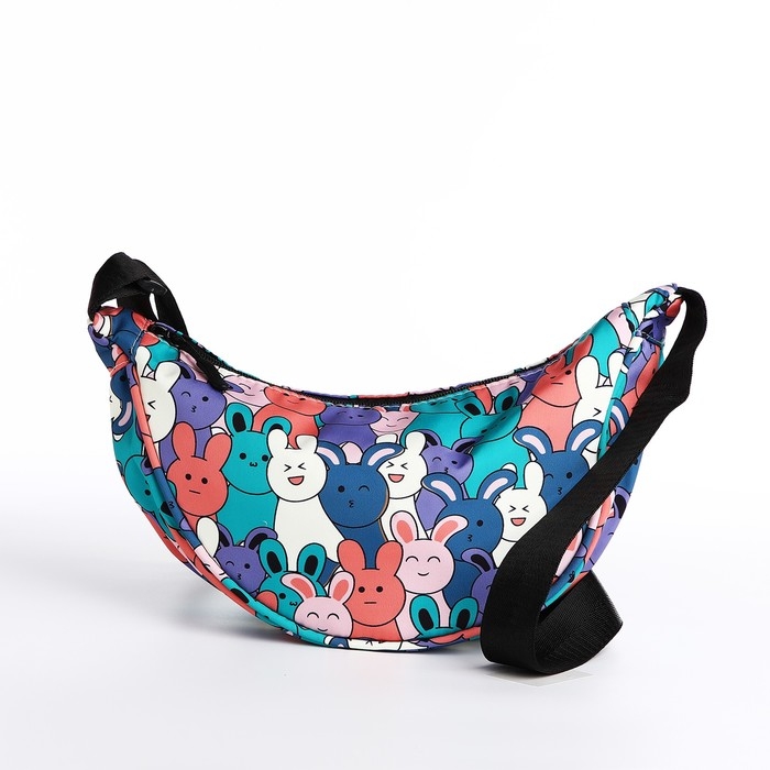 Сумка молодёжная на молнии, цвет разноцветный/зелёный Сумка молодёжная на молнии, цвет разноцветный/зелёный