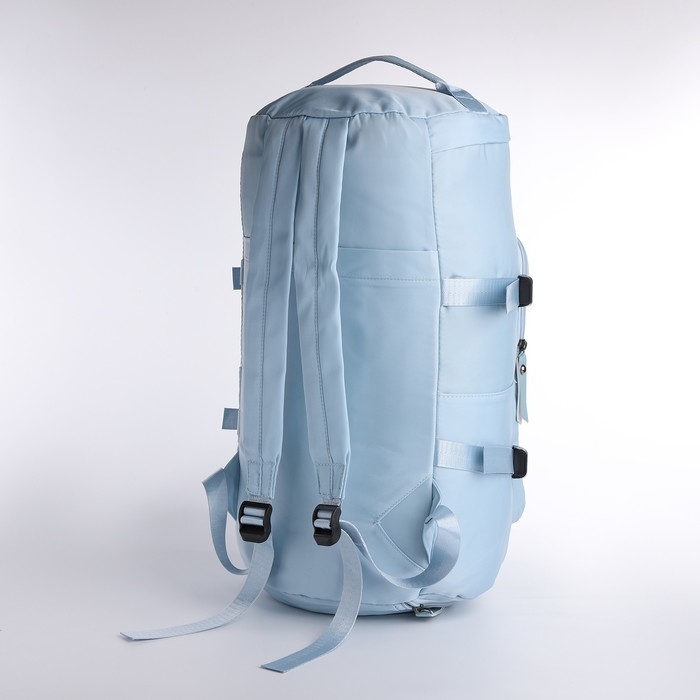Рюкзак-сумка на молнии, 4 наружных кармана, отделение для обуви, цвет голубой Рюкзак-сумка на молнии, 4 наружных кармана, отделение для обуви, цвет голубой