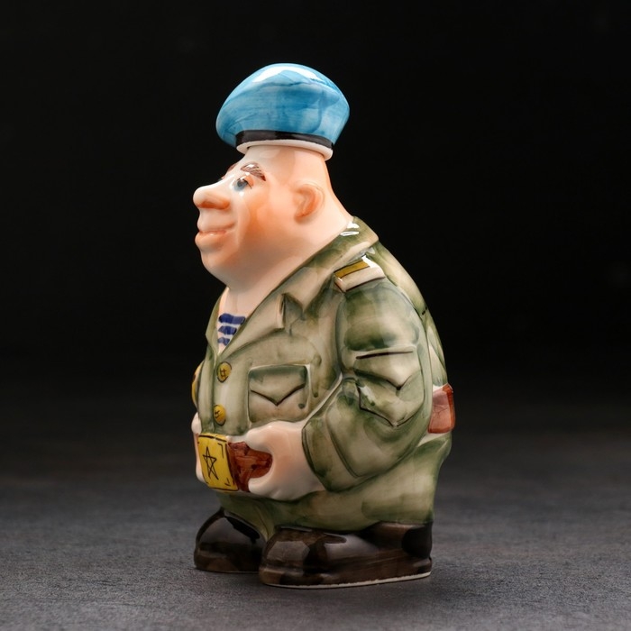 Набор фарфоровый: штоф «Дембель ВДВ», 0.5 л + 3 рюмки, гильза Набор фарфоровый: штоф «Дембель ВДВ», 0.5 л + 3 рюмки, гильза