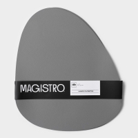 Набор салфеток сервировочных на стол Magistro «Тэм», 44×35 см, 4 шт, цвет серый