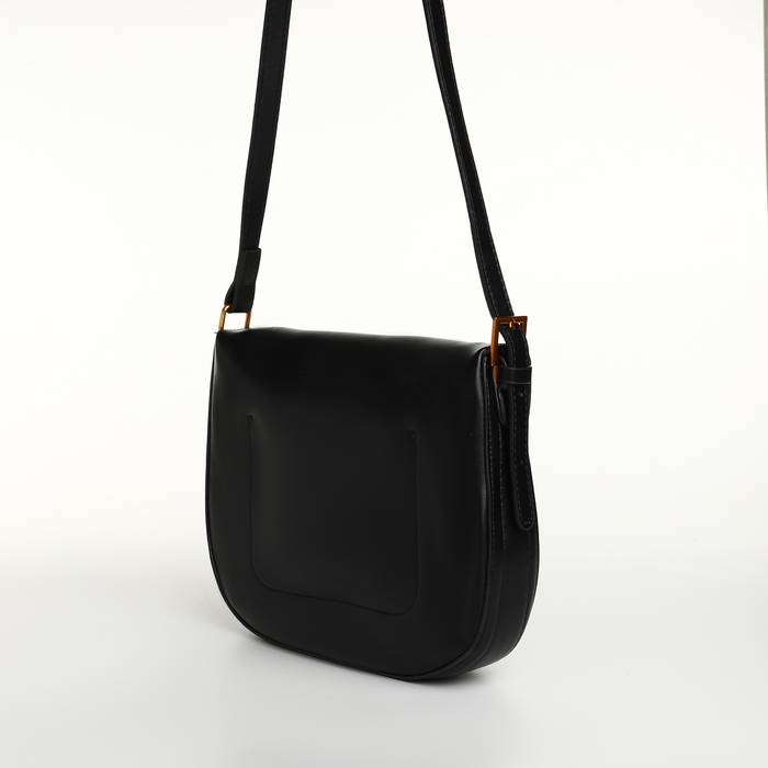 Сумка женская на клапане TEXTURA, средний размер, цвет чёрный Сумка женская на клапане TEXTURA, средний размер, цвет чёрный